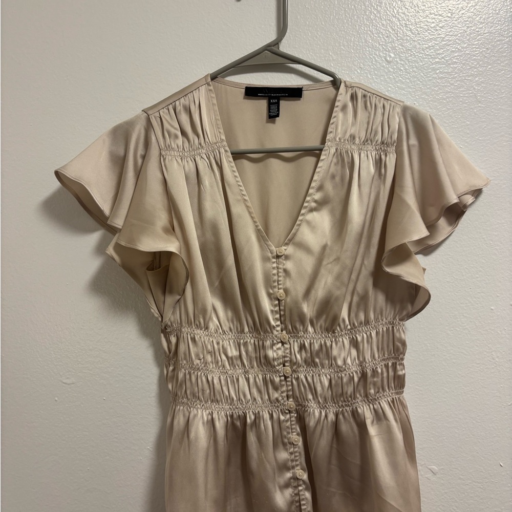 White House Black Market Cream Blouse